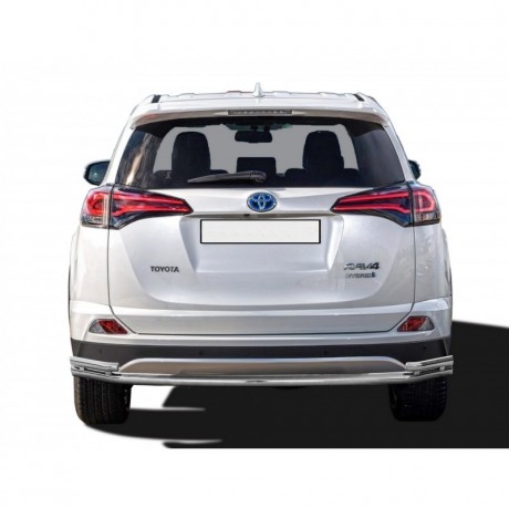 Защита заднего бампера «Труба с уголками» (d51/40) для Toyota RAV4 рестайлинг, (2015-н.в.)(Окрашенное) купить недорого с доставкой в Иваново