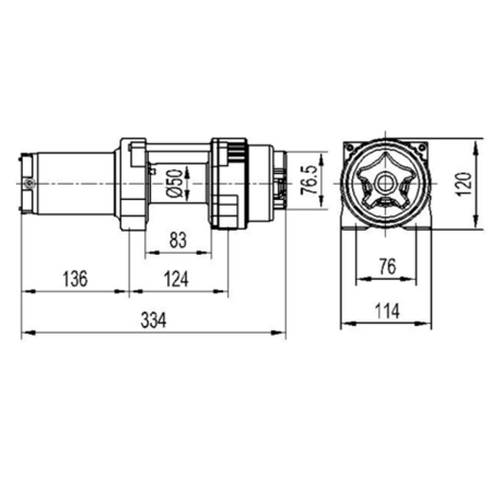 Лебедка для квадроцикла "Master Winch" Х2500, электрическая, 12В купить недорого с доставкой в Иваново
