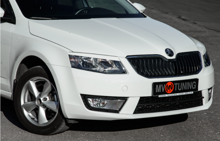 Вставки переднего бампера в стиле "RS" для Skoda Octavia III A7 (2013-2016) купить недорого с доставкой в Иваново
